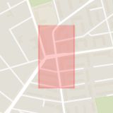 Karta som med röd fyrkant ramar in Fridhem, Regementsgatan, Fridhemstorget, Malmö, Skåne län