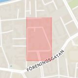 Karta som med röd fyrkant ramar in Lugnet, Lugna Gatan, Malmö, Skåne län