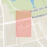 Karta som med röd fyrkant ramar in Carl Gustafs Väg, Kronborgsvägen, Malmö, Skåne län