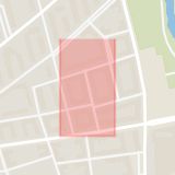 Karta som med röd fyrkant ramar in Ribersborg, Nils Forsbergsgatan, Malmö, Skåne län