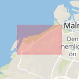 Karta som med röd fyrkant ramar in Limhamnsvägen, Malmö, Skåne län