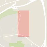 Karta som med röd fyrkant ramar in Toftanäs, Malmö, Skåne län
