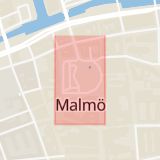 Karta som med röd fyrkant ramar in Café Centrum, Stortorget, Malmö, Skåne län