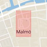 Karta som med röd fyrkant ramar in Stortorget, Mötet, Malmö, Skåne län