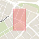 Karta som med röd fyrkant ramar in Värnhemstorget, Östra Förstadsgatan, Malmö, Skåne län