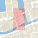 Karta som med röd fyrkant ramar in Yttre Ringvägen, Vintrie, Danmark, Malmö, Skåne län