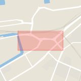 Karta som med röd fyrkant ramar in Hornsgatan, Malmö, Skåne län