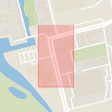 Karta som med röd fyrkant ramar in Stora Varvsgatan, Västra Varvsgatan, Malmö, Skåne län