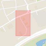 Karta som med röd fyrkant ramar in Kirseberg, Rimfrostgatan, Malmö, Skåne län