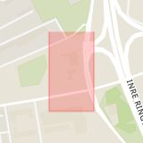 Karta som med röd fyrkant ramar in Valdemarsro, Regnvattensgatan, Vattenverksvägen, Malmö, Skåne län