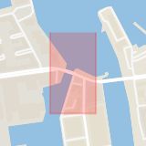 Karta som med röd fyrkant ramar in Klaffbron, Nordenskiöldsgatan, Västra Hamnen, Malmö, Skåne län