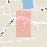 Karta som med röd fyrkant ramar in Inre Ringvägen, Västkustvägen, Malmö, Skåne län