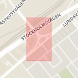 Karta som med röd fyrkant ramar in Kirseberg, Lundavägen, Sjölundaviadukten, Malmö, Skåne län