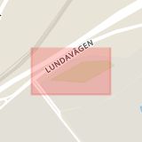 Karta som med röd fyrkant ramar in Segevångsgatan, Malmö, Skåne län