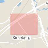 Karta som med röd fyrkant ramar in Kirseberg, Kronetorpsgatan, Malmö, Skåne län