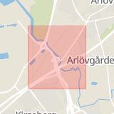 Karta som med röd fyrkant ramar in Segevång, Lundavägen, Malmö, Skåne län
