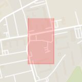 Karta som med röd fyrkant ramar in Arlöv, Jakob Persvägen, Burlöv, Skåne län