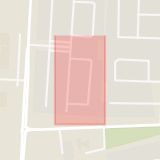 Karta som med röd fyrkant ramar in Lutavägen, Staffanstorp, Skåne län