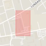 Karta som med röd fyrkant ramar in Kyrkogatan, Burlöv, Skåne län