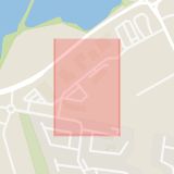 Karta som med röd fyrkant ramar in Tenngatan, Lomma, Skåne län