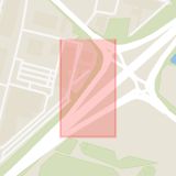 Karta som med röd fyrkant ramar in Trafikplats Råby, Lund, Skåne län