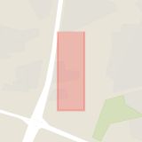 Karta som med röd fyrkant ramar in Vipeholmsvägen, Lund, Skåne län