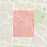 Karta som med röd fyrkant ramar in Allhelgona Kyrkogata, Lund, Skåne län