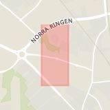 Karta som med röd fyrkant ramar in Bondevägen, Lund, Skåne län
