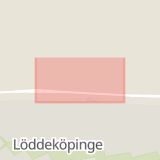 Karta som med röd fyrkant ramar in Teknikvägen, Löddeköpinge, Kävlinge, Skåne län