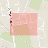 Karta som med röd fyrkant ramar in Kamgatan, Landskrona, Skåne län