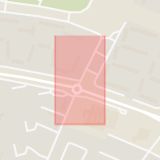 Karta som med röd fyrkant ramar in Ringvägen, Pilåkersgatan, Landskrona, Skåne län