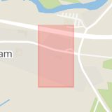 Karta som med röd fyrkant ramar in Västra Vram, Kristianstad, Skåne län