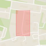 Karta som med röd fyrkant ramar in Tullvaktaregatan, Kristianstad, Skåne län