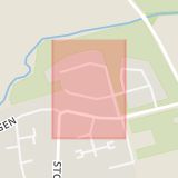 Karta som med röd fyrkant ramar in Brännögatan, Helsingborg, Skåne län