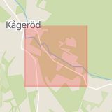 Karta som med röd fyrkant ramar in Stockamöllan, Knutstorpsvägen, Kågeröd, Svalöv, Skåne län