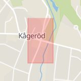Karta som med röd fyrkant ramar in Kågeröd, Svalöv, Skåne län