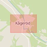 Karta som med röd fyrkant ramar in Kågeröd, Svalöv, Skåne län