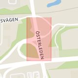 Karta som med röd fyrkant ramar in Ättekulla, Södra Brunnsvägen, Österleden, Helsingborg, Skåne län