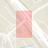 Karta som med röd fyrkant ramar in Ramlösa, Lagmansgatan, Malmöleden, Helsingborg, Skåne län
