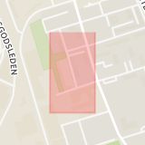 Karta som med röd fyrkant ramar in Planteringen, Norra Ljunggatan, Helsingborg, Skåne län