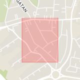 Karta som med röd fyrkant ramar in Lantmätaregatan, Helsingborg, Skåne län