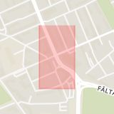 Karta som med röd fyrkant ramar in Högaborg, Helsingborg, Skåne län