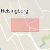 Karta som med röd fyrkant ramar in Furutorpsgatan, Helsingborg, Skåne län