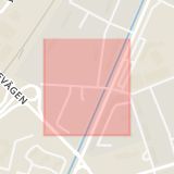 Karta som med röd fyrkant ramar in Sommarlustvägen, Kristianstad, Skåne län