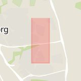 Karta som med röd fyrkant ramar in Södra Hunnetorpsvägen, Helsingborg, Skåne län