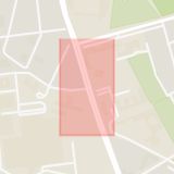 Karta som med röd fyrkant ramar in Södra Vallgatan, Södra Stenbocksgatan, Helsingborg, Skåne län