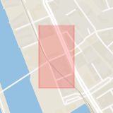Karta som med röd fyrkant ramar in Sundstorget, Helsingborg, Skåne län
