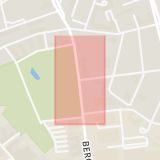 Karta som med röd fyrkant ramar in Bergaliden, Magnus Erikssons Gata, Helsingborg, Skåne län