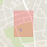 Karta som med röd fyrkant ramar in Kung Kristoffers Gata, Helsingborg, Skåne län