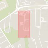Karta som med röd fyrkant ramar in Tyringegatan, Helsingborg, Skåne län
